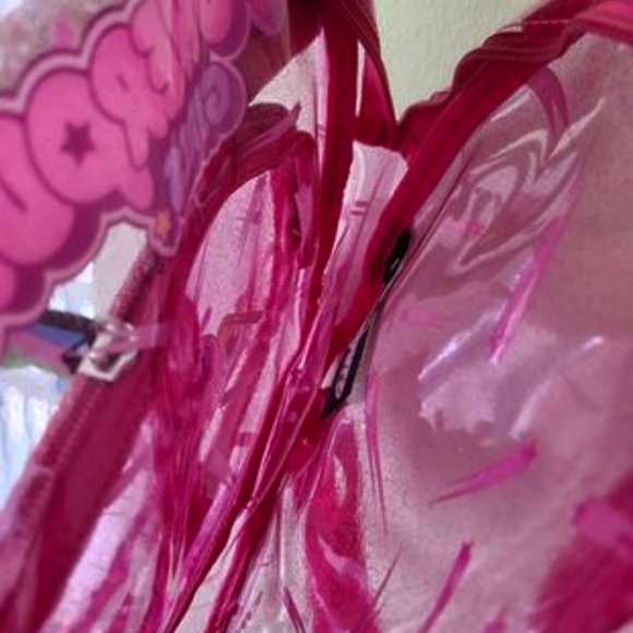 Fun Transparent Pink Powerpuff small backpack - Picture 3 of 4